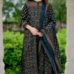 Dark Teal Kalamkari Printed Cotton Kurta Set