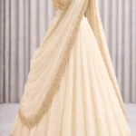 Ivory & Gold Zardozi Embroidered Georgette Designer Lehenga Choli Set