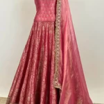 Rani Pink Banarasi Silk Brocade Lehenga Set